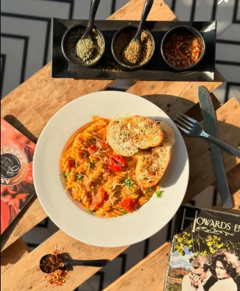 Signature plated dish at Amore Mio